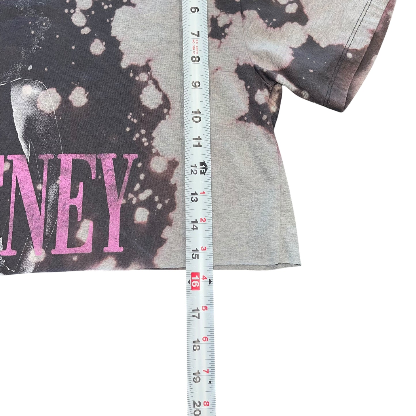 Whitney Houston Upcycled Bleach Band Tee (M)