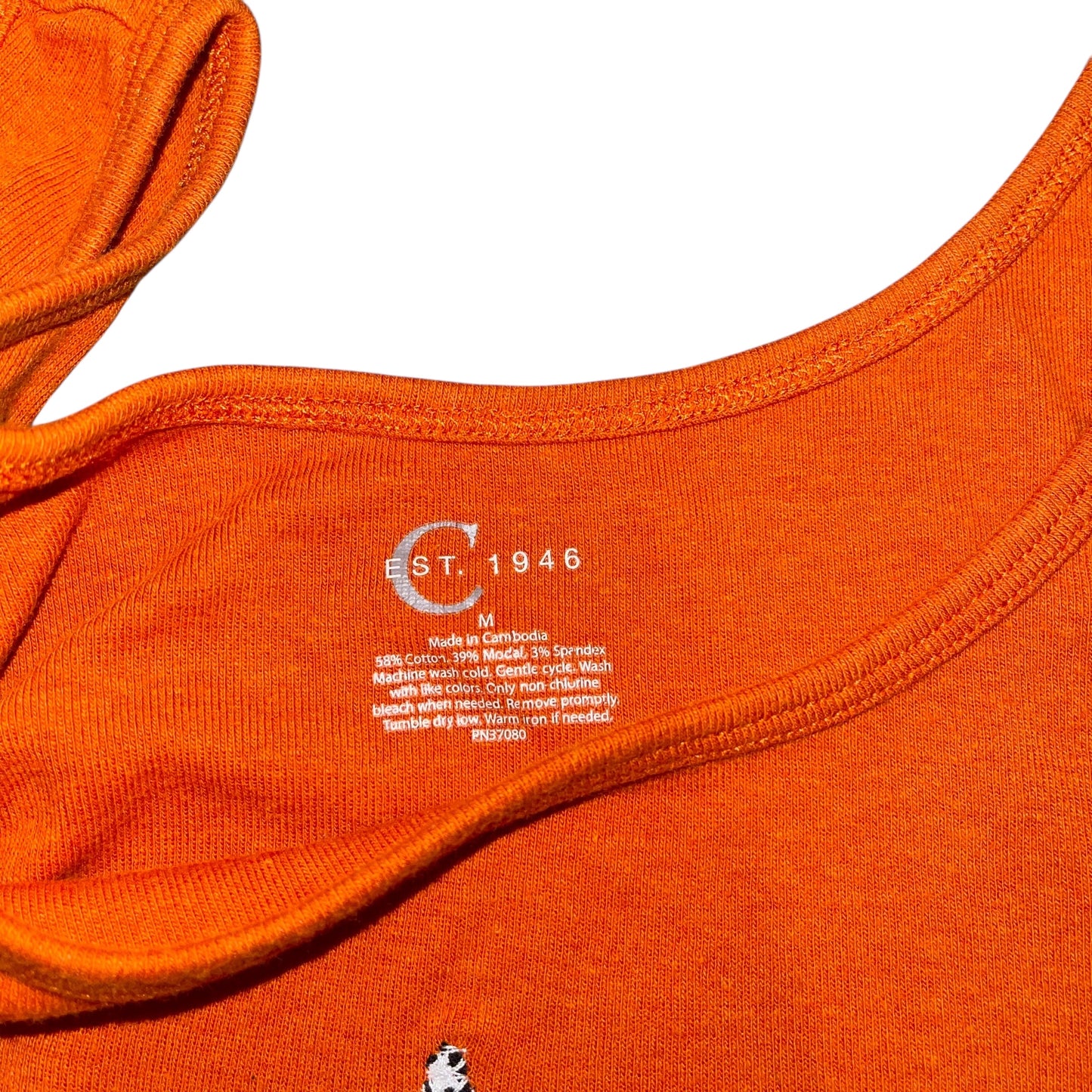Cincinnati Bengals Upcycled Orange bear Tank (M)