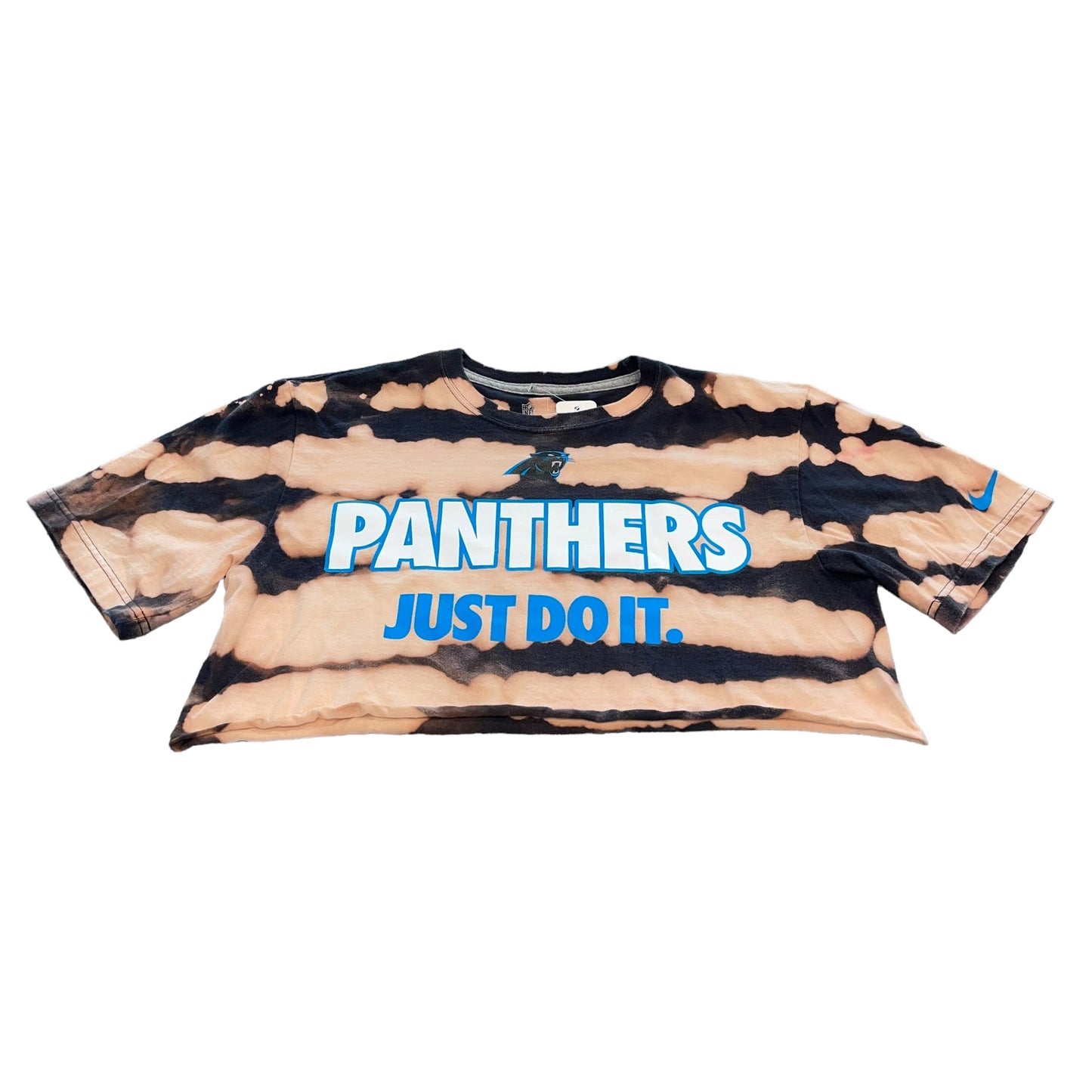 Carolina Panthers Bleach Crop Tee (M)