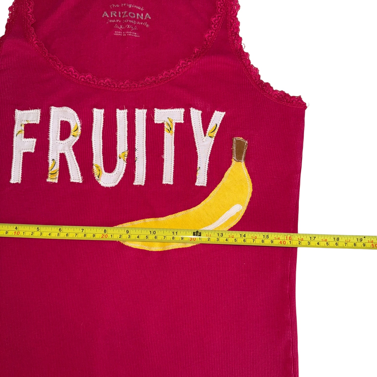 PRIDE - Fruity Banana Pink Lace Tank (XL)