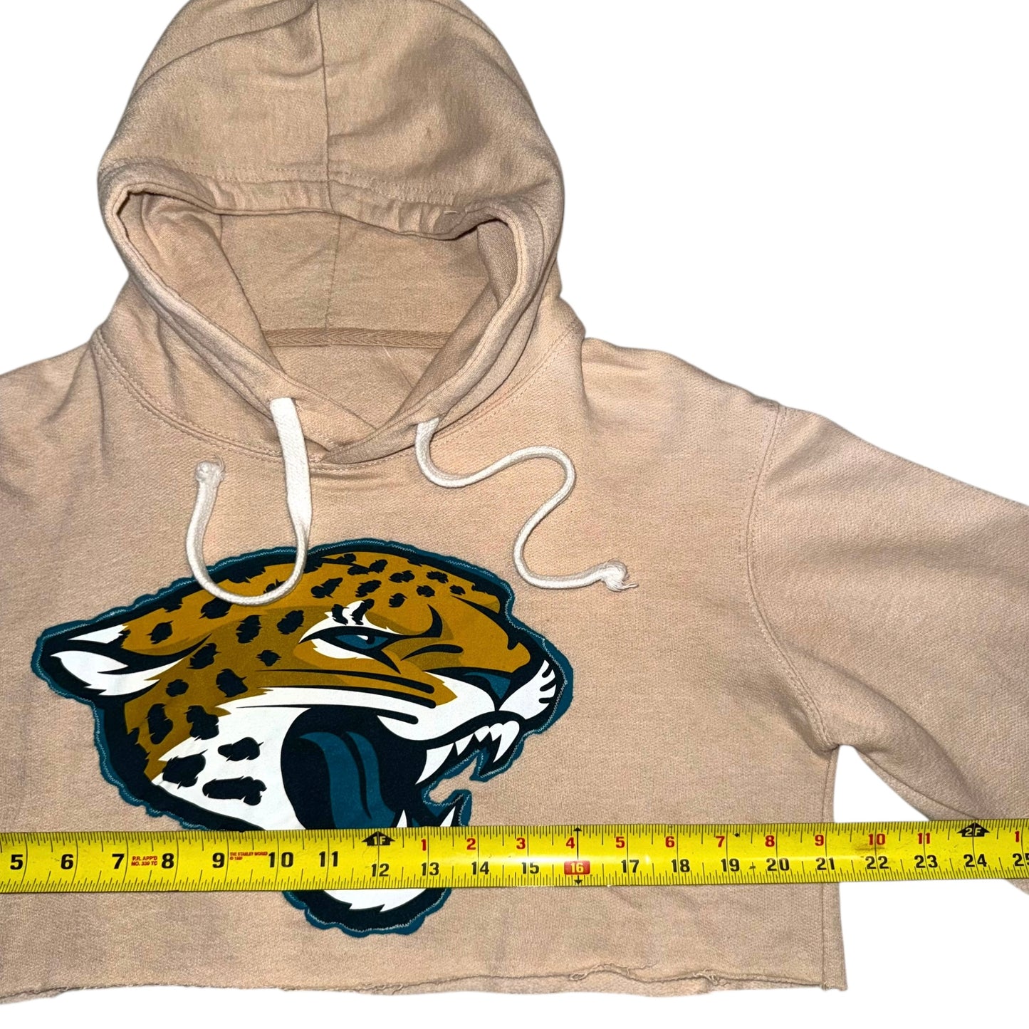 Jacksonville Jaguars Upcycled Crop Hoodie (M)