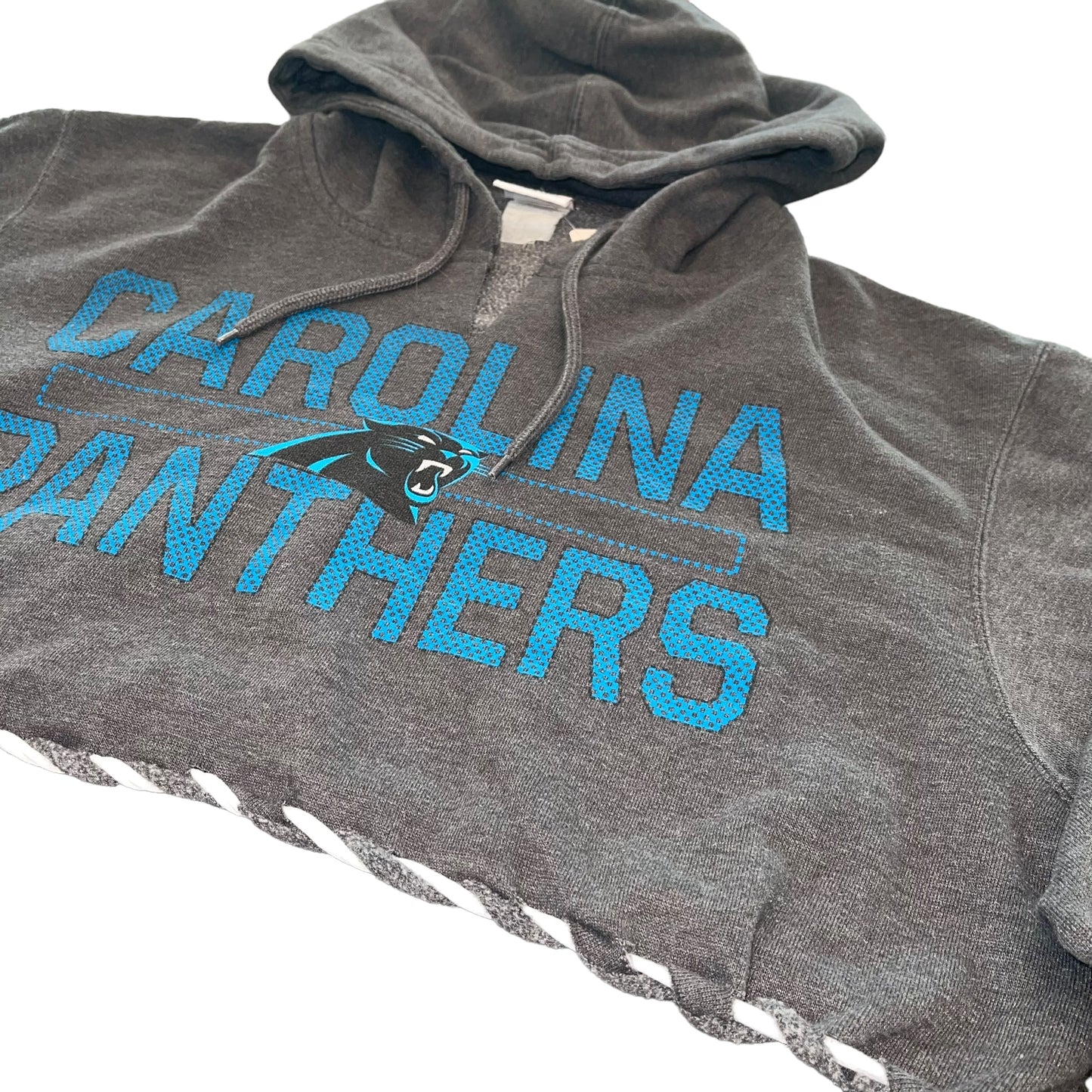 Carolina Panthers Lace Up Cropped Hoodie (M/L)