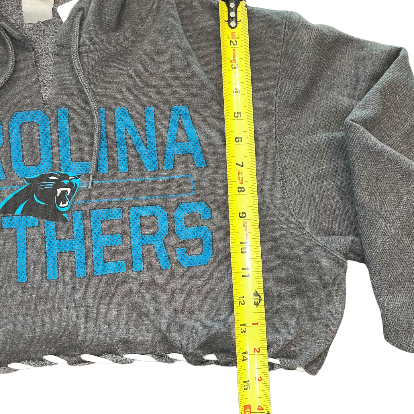 Carolina Panthers Lace Up Cropped Hoodie (M/L)