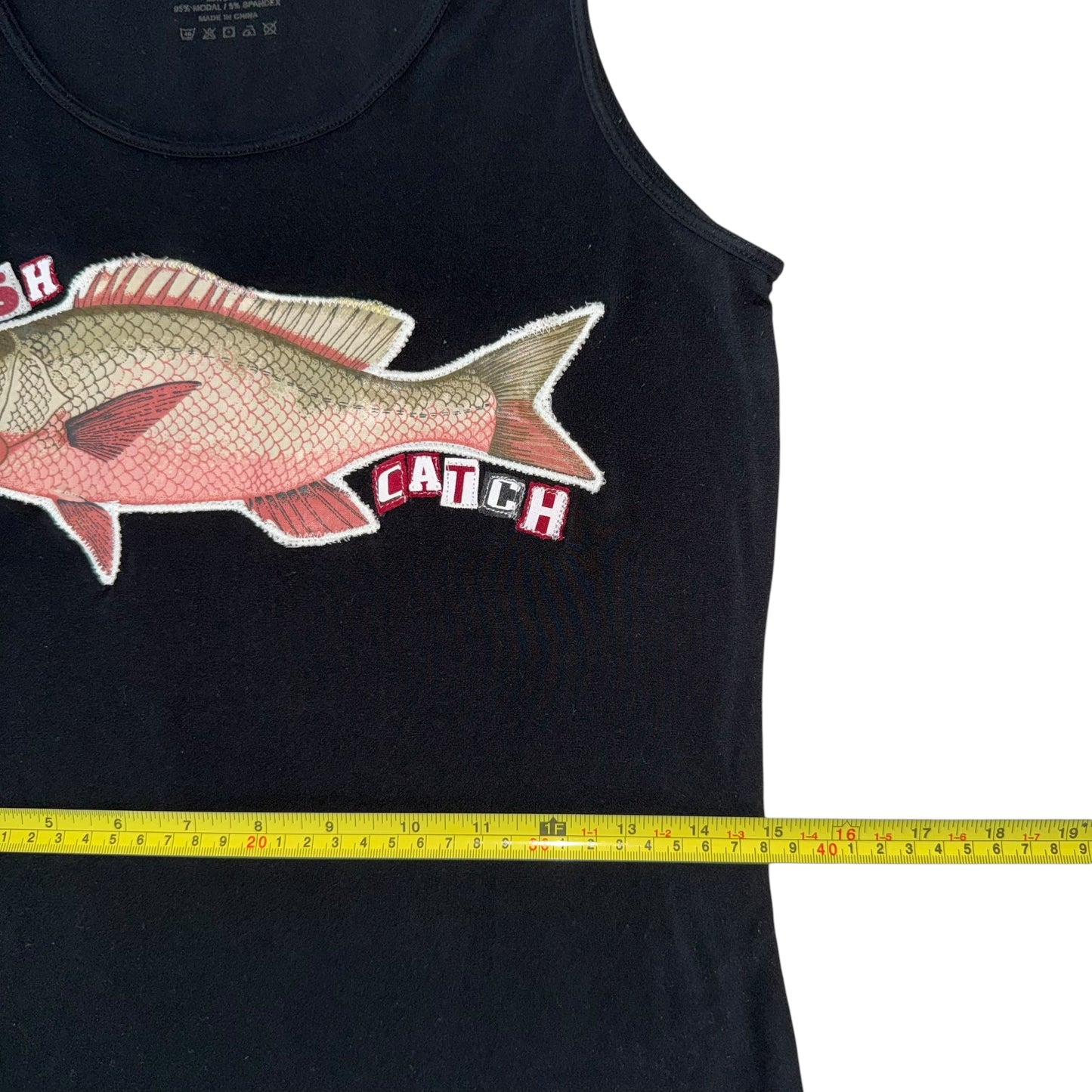 Earthbound - Fresh Catch Black Tank (M)