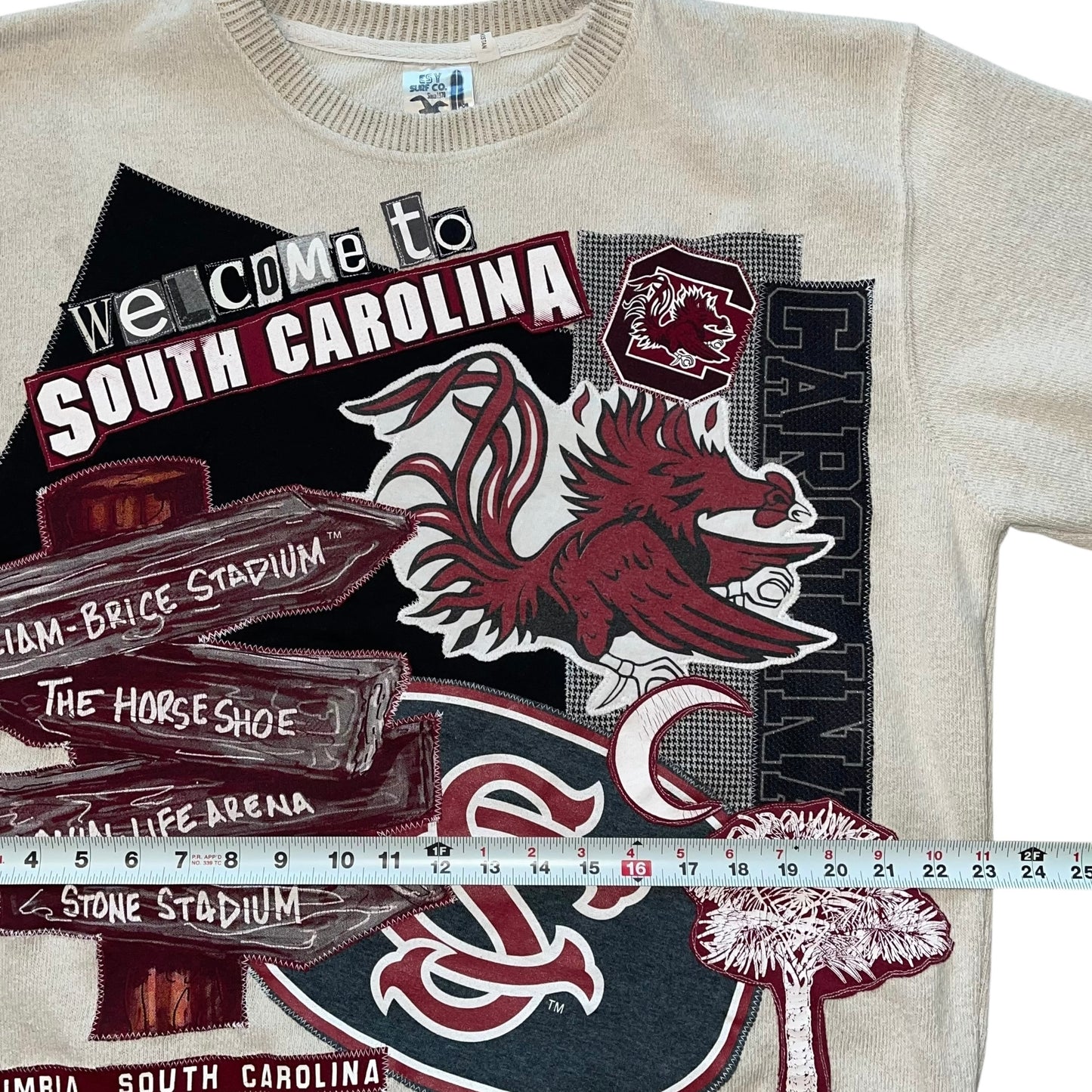 USC South Carolina Upcycled Tan Post Card Crew (XL)