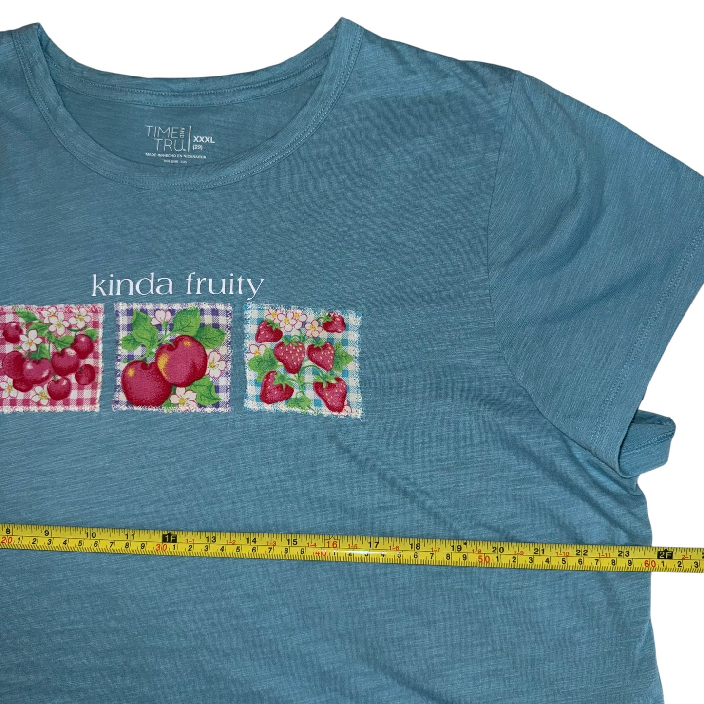 PRIDE - Kinda Fruity Blue Cropped Tee (2XL/3XL)