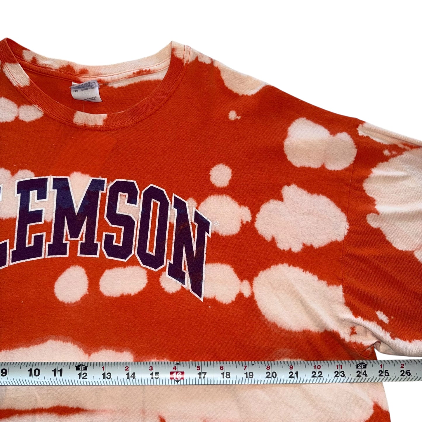 Clemson Reworked Bleach Crop (2XL)
