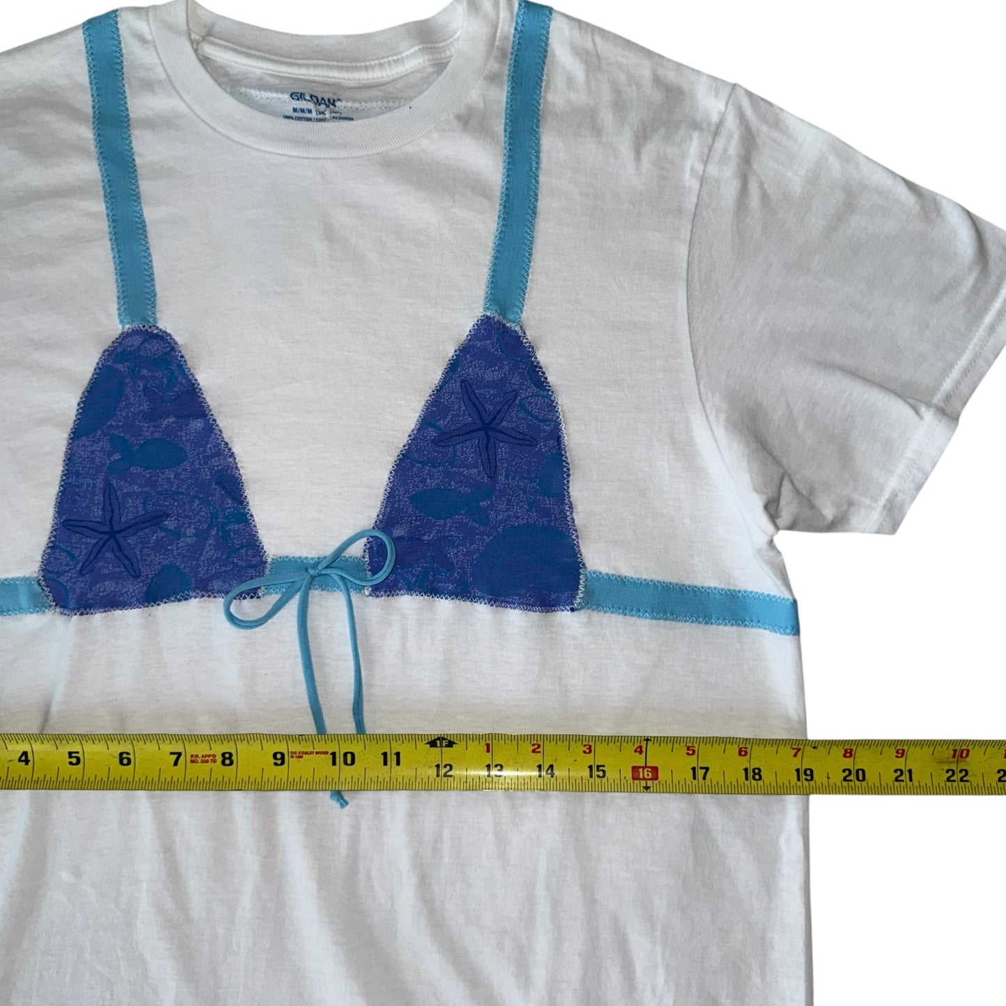 Earthbound - Ocean Blues Bow Front Bikini Tee (M)