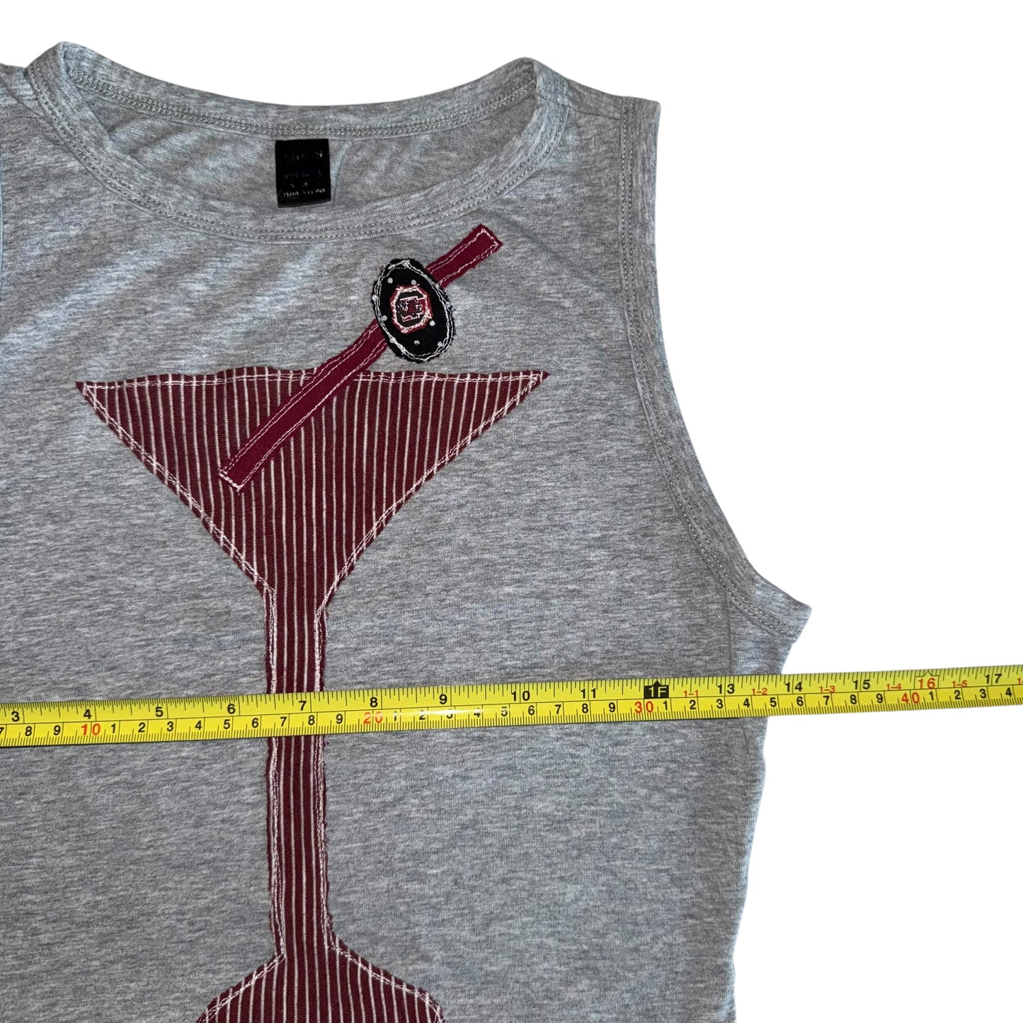 USC South Carolina Upcycled Grey Martini Tank (S)