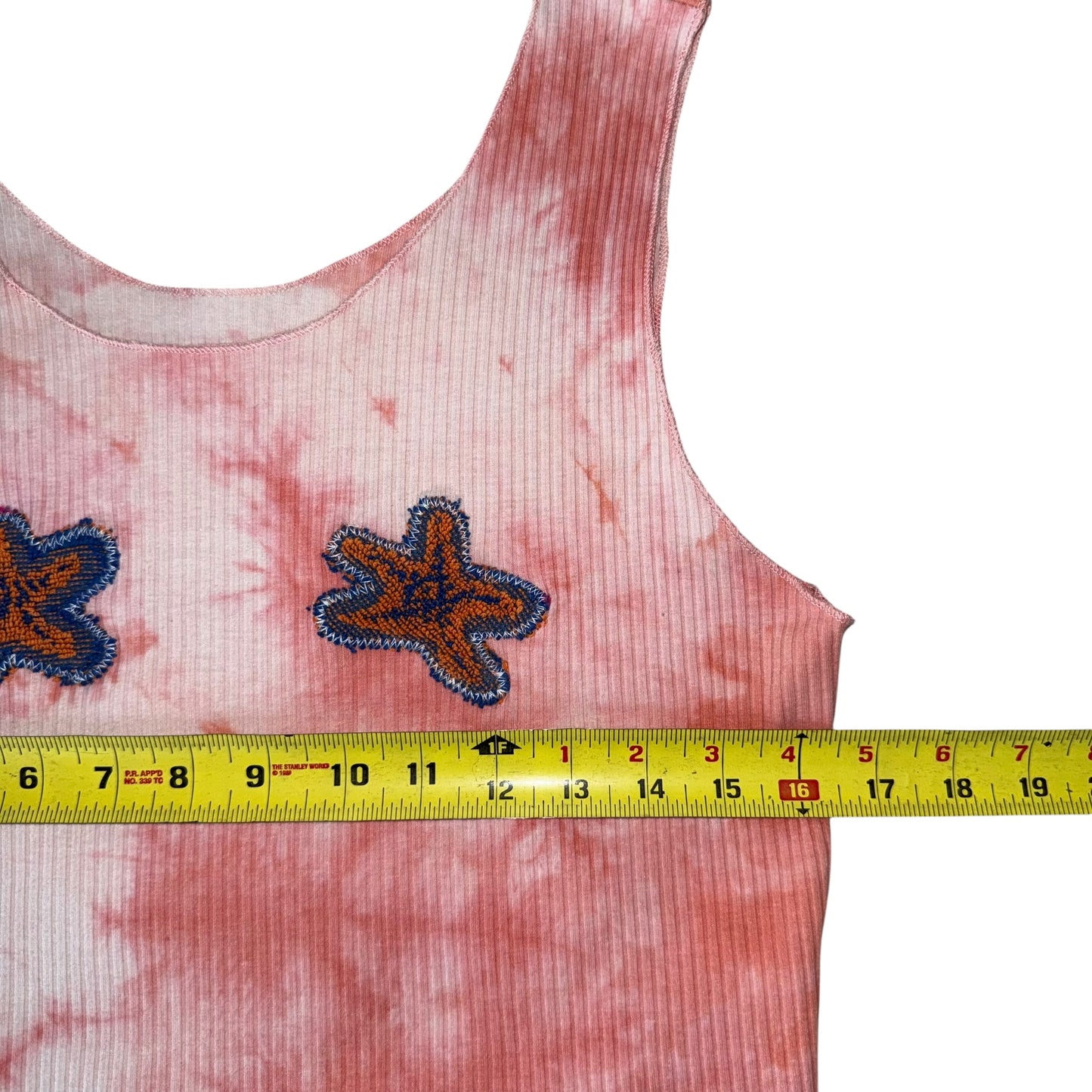 Earthbound - Double Star Fish Orange Tie Dye Tank (L)