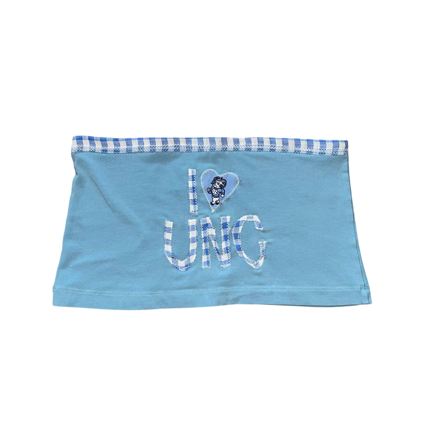 UNC North Carolina Plaid Tube Top (S)