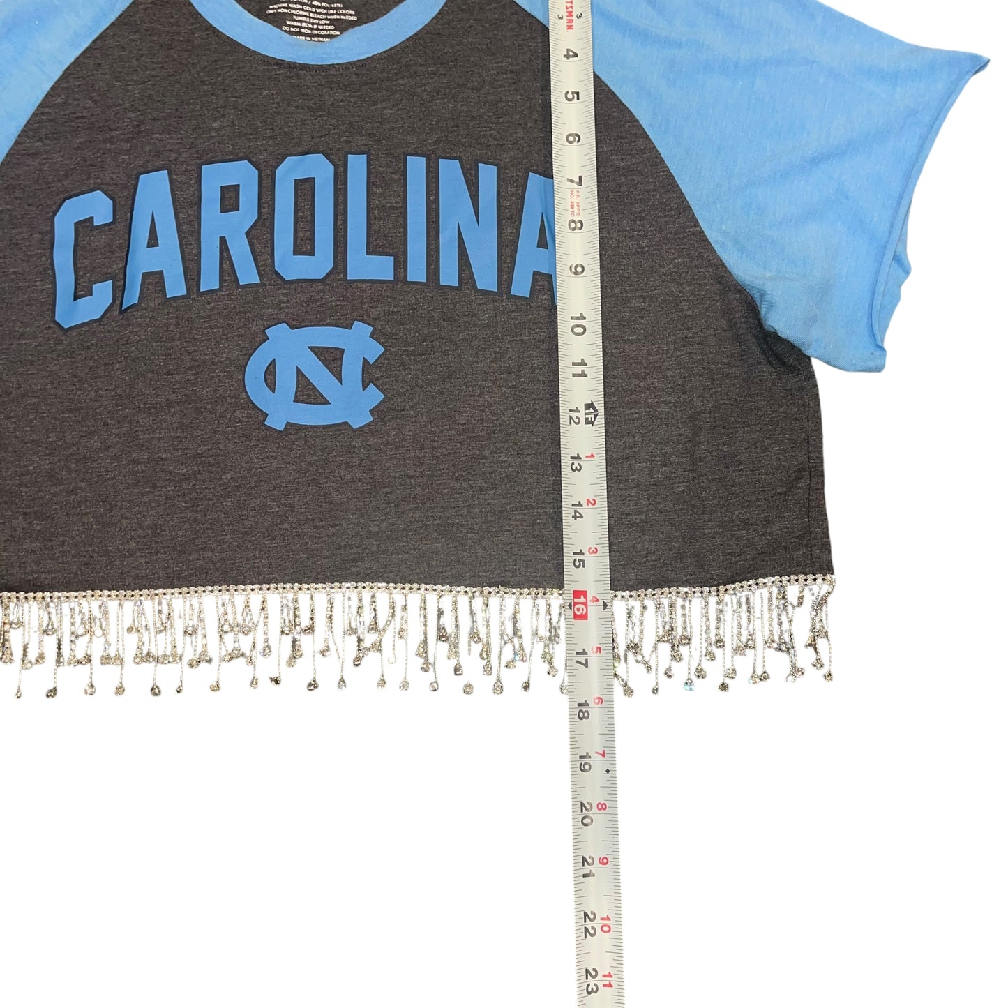 UNC North Carolina Rhinestone Crop (L)