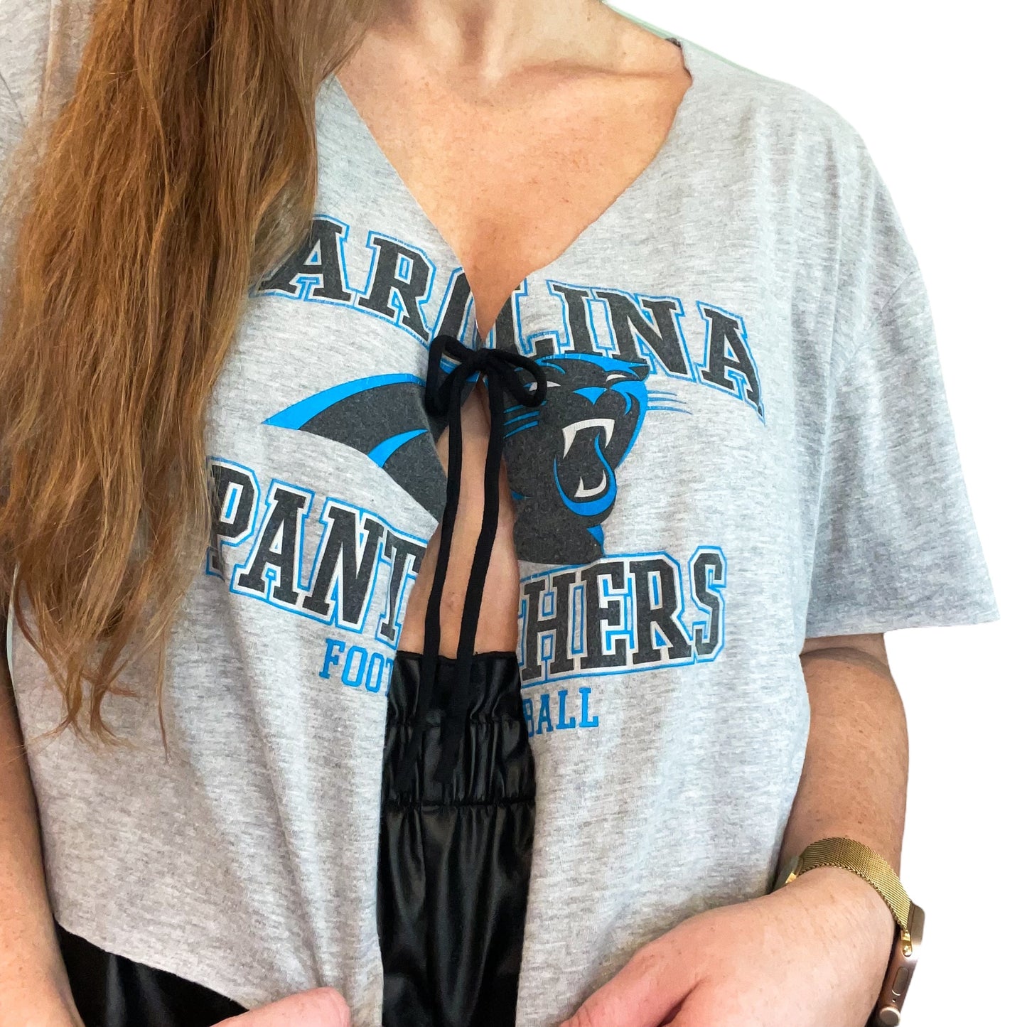 Carolina Panthers Tied Front Top (XL)