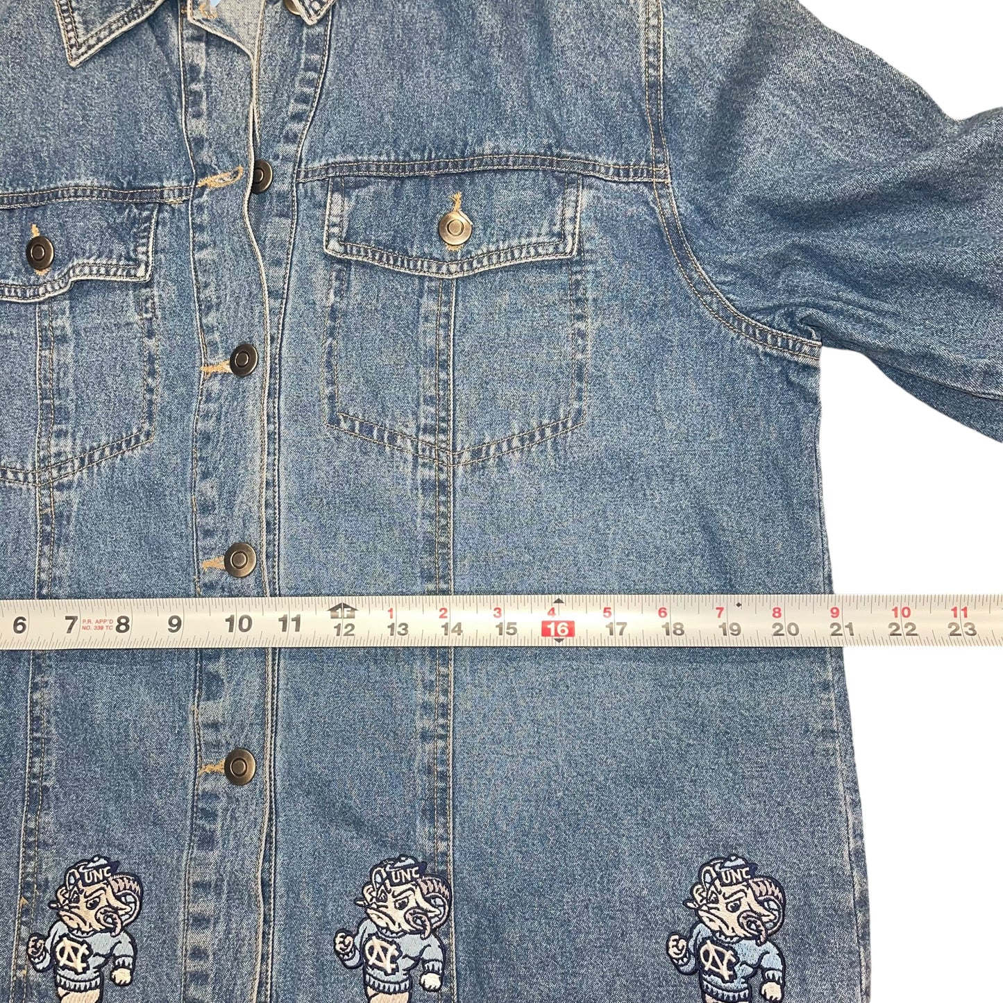 UNC North Carolina Patch Denim Jacket (L)