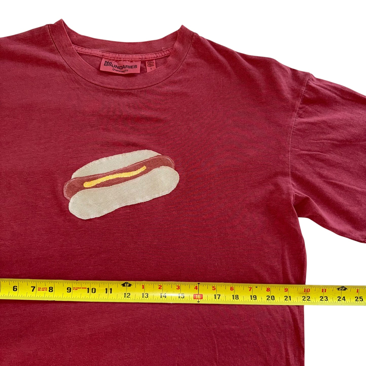 For The Girls, USA - Burgundy Hot Dog Tee (S)