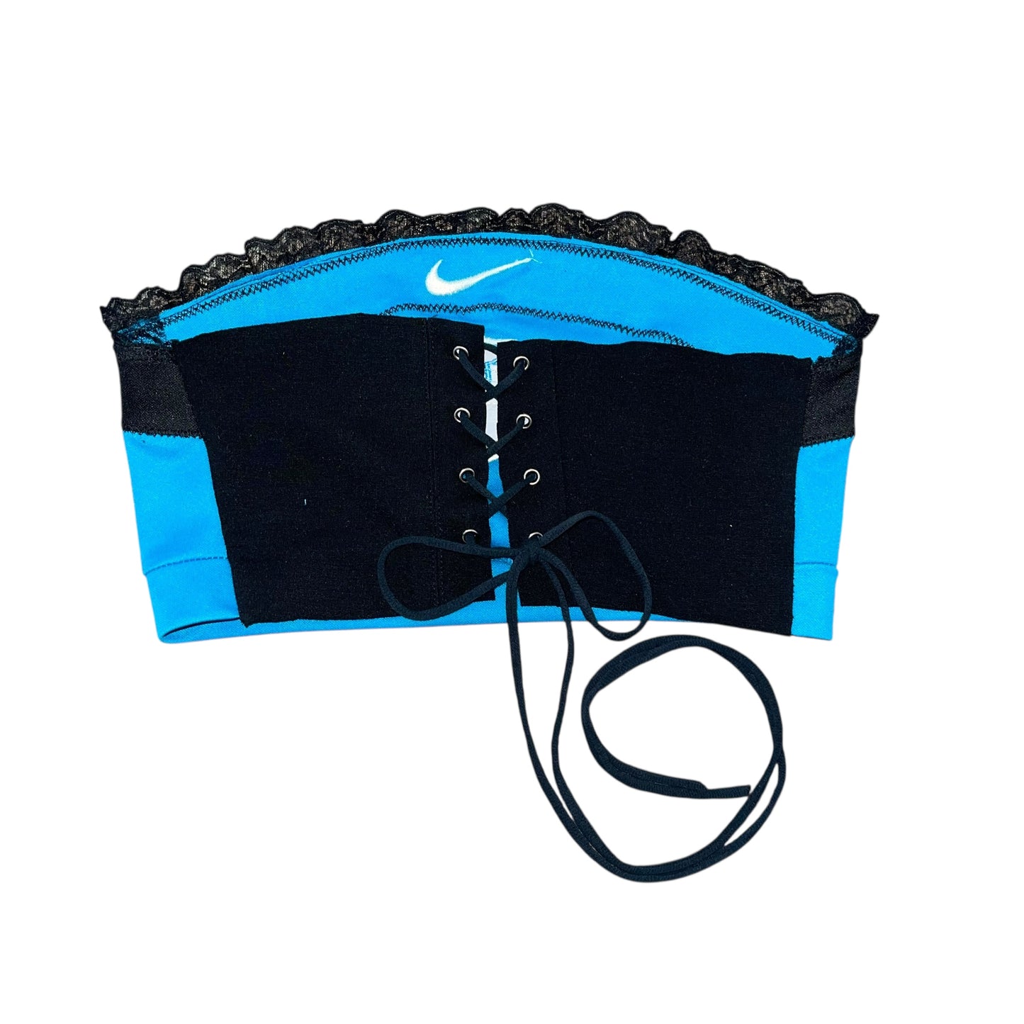Carolina Panthers Reworked Lace Tube Top (OS)