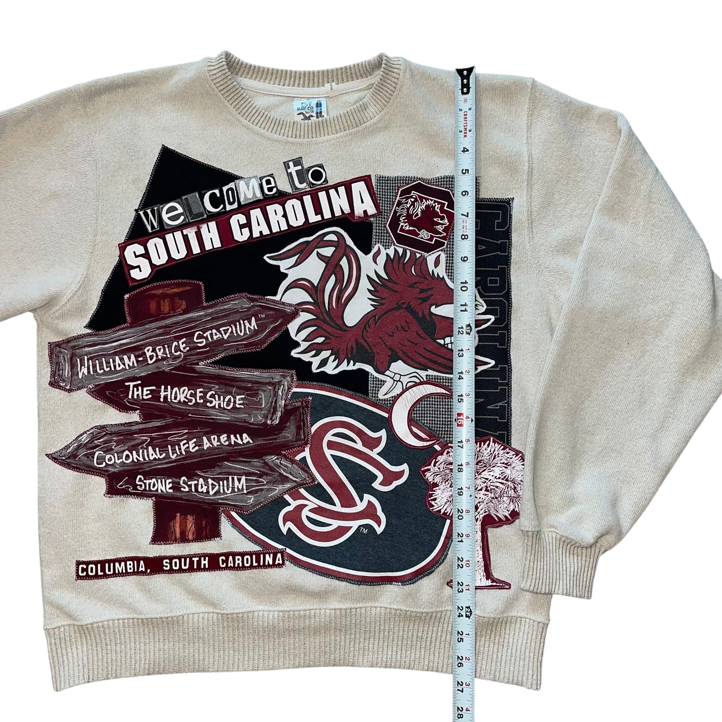 USC South Carolina Upcycled Tan Post Card Crew (XL)