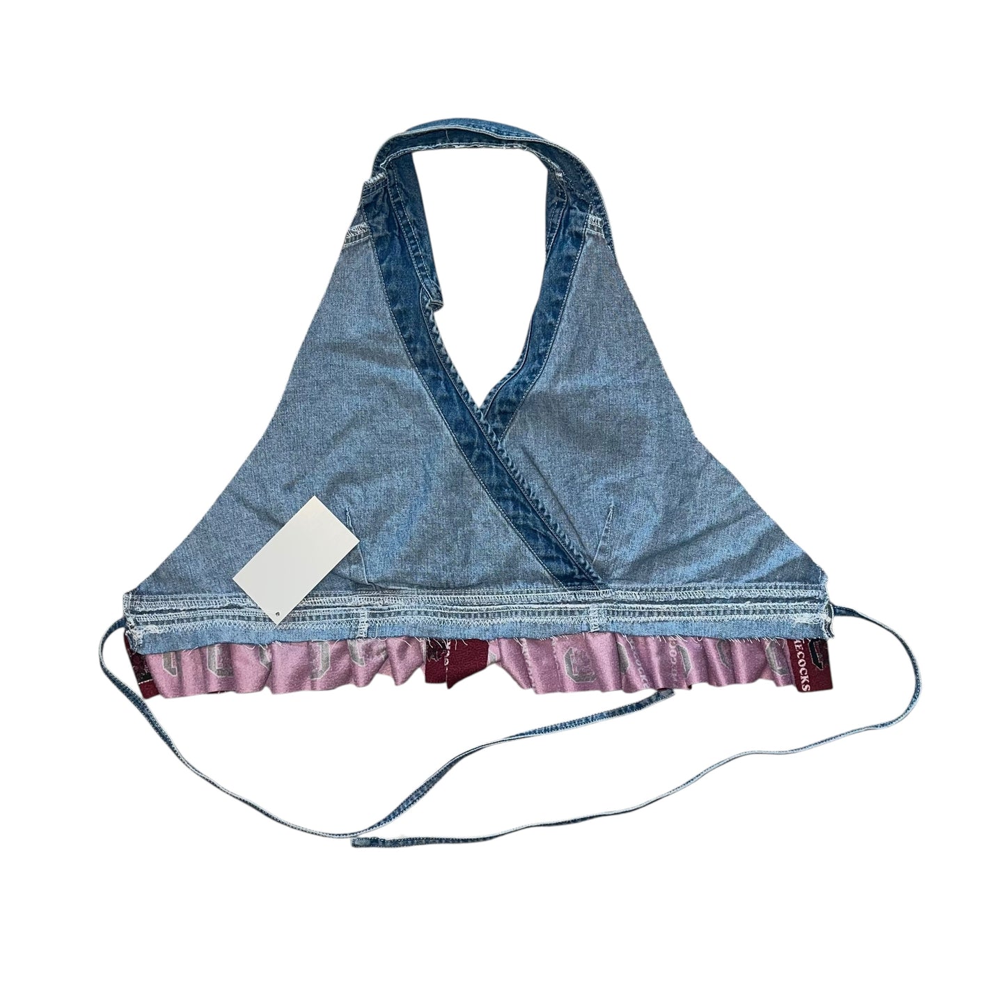 USC South Carolina Denim & Ruffle Halter (M/L)