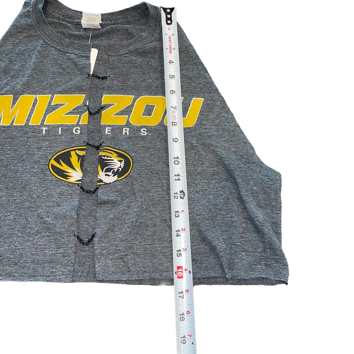 Mizzou Chain Link Cropped Tank (L)