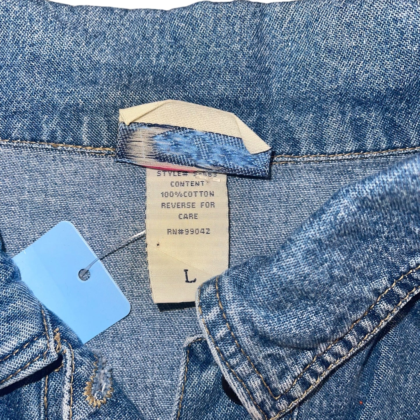 UNC North Carolina Patch Denim Jacket (L)