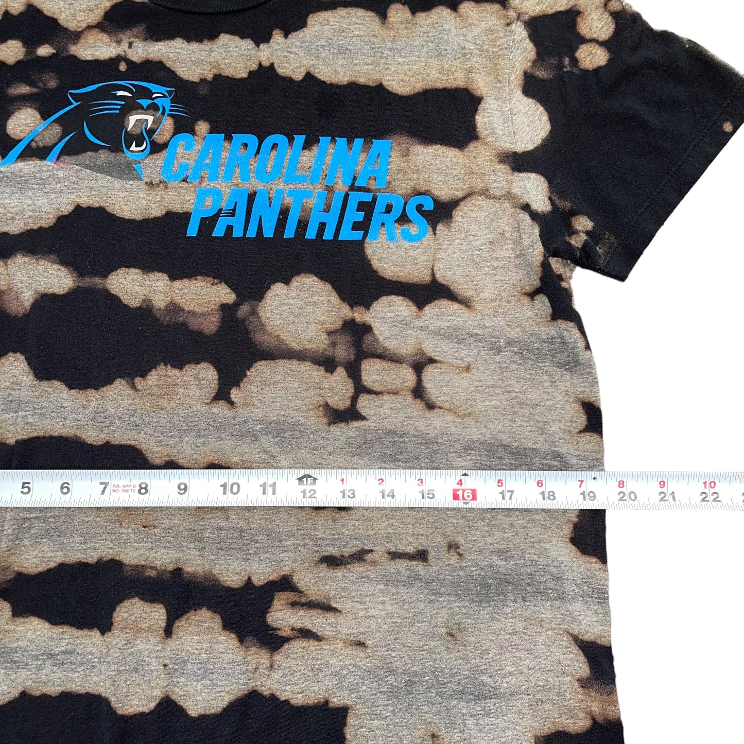 Carolina Panthers Black Bleach Tee (M)