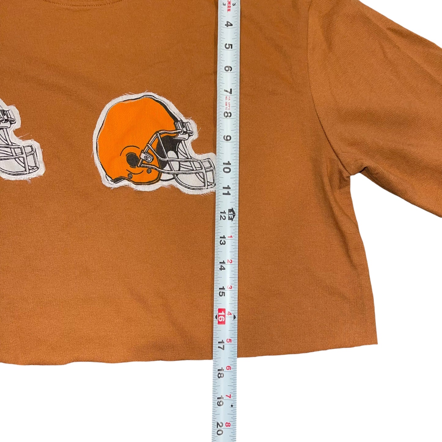 Cleveland Browns Patchwork Cropped Sweatshirt (XL)