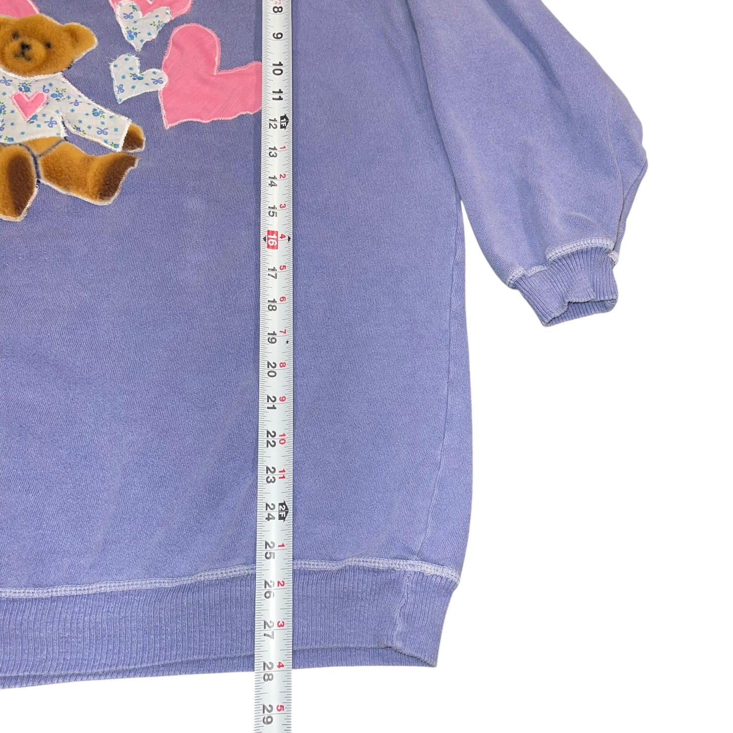 Valentines Bear Heart Sweater Patchwork (M/L)