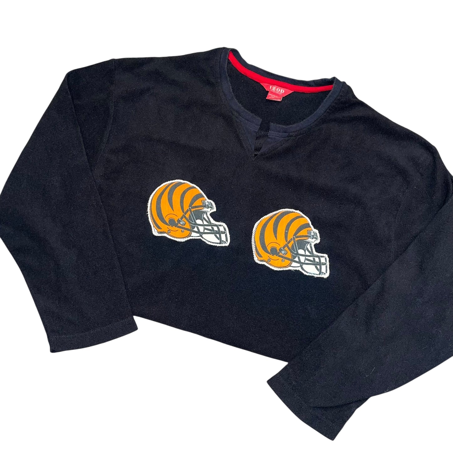 Cincinnati Bengals Upcycled Double Logo Fleece Crew (L)