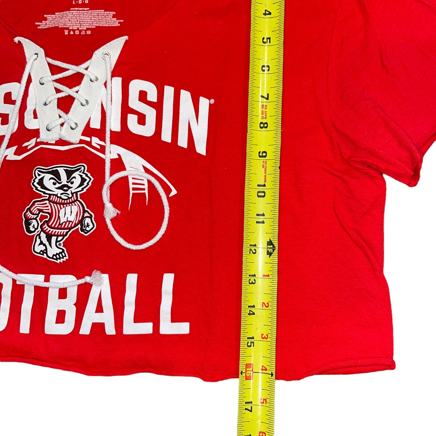 Wisconsin Football Crop Top (L)