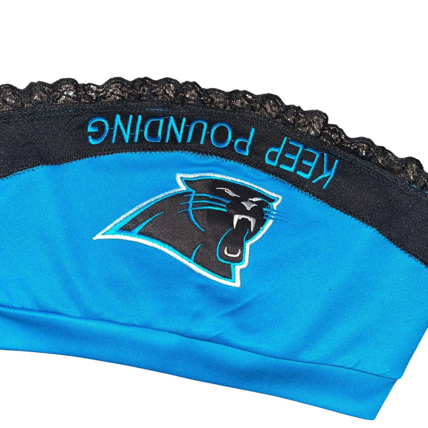 Carolina Panthers Reworked Lace Tube Top (OS)
