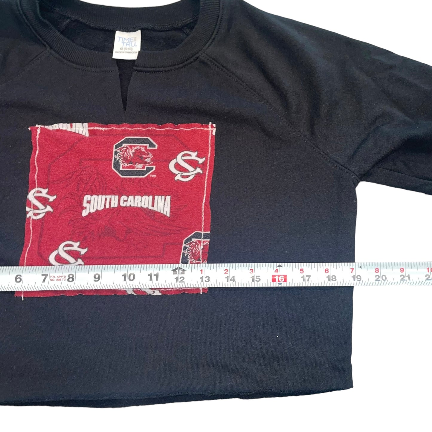 USC South Carolina Patchwork Cropped Sweatshirt (M)