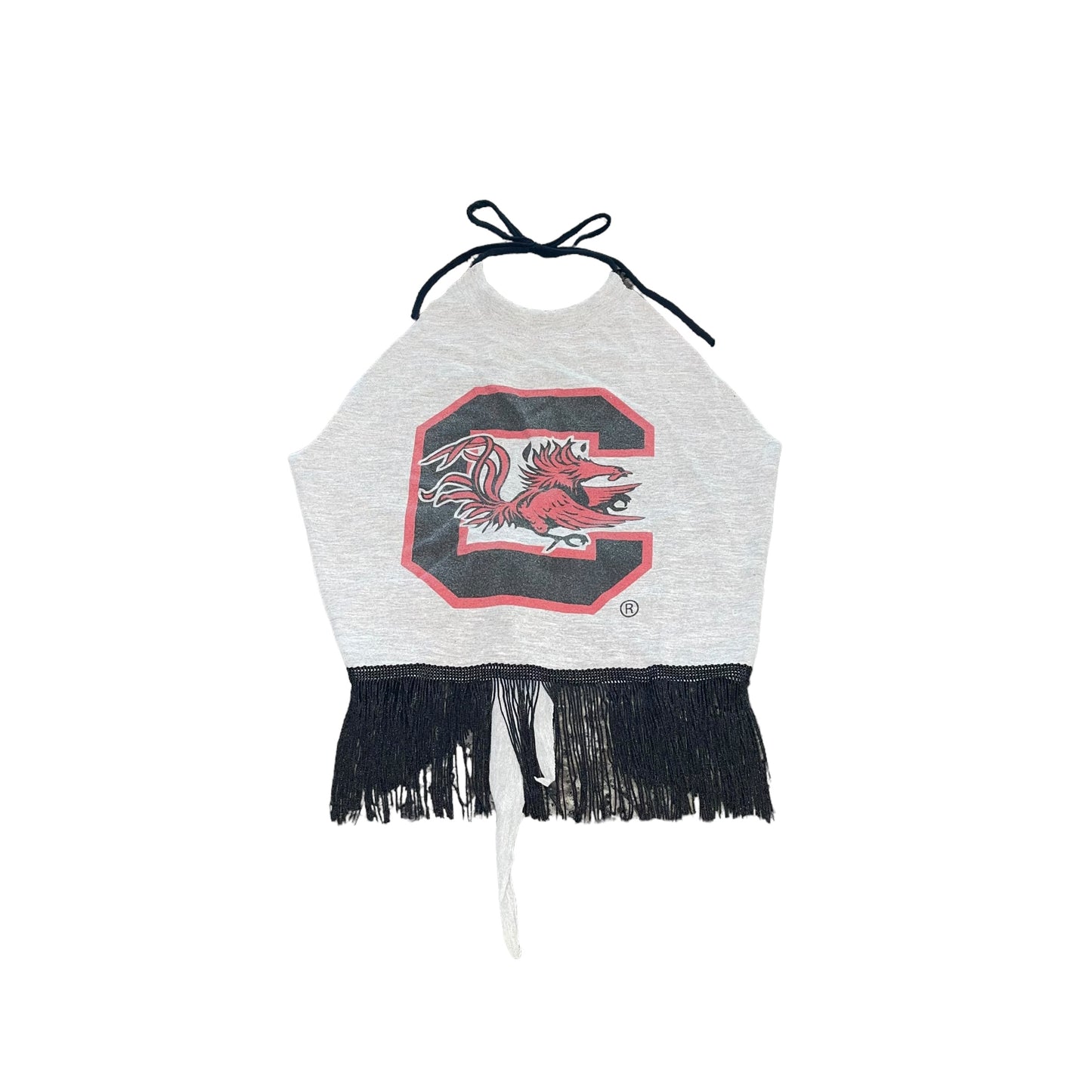 USC South Carolina Fringe Halter Top (OS)