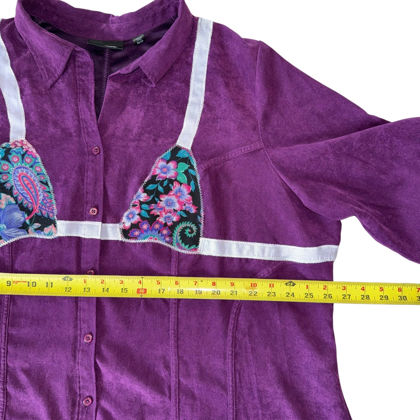 Earthbound - Purple Paisley Button Down Bikini Tee (2XL/3XL)