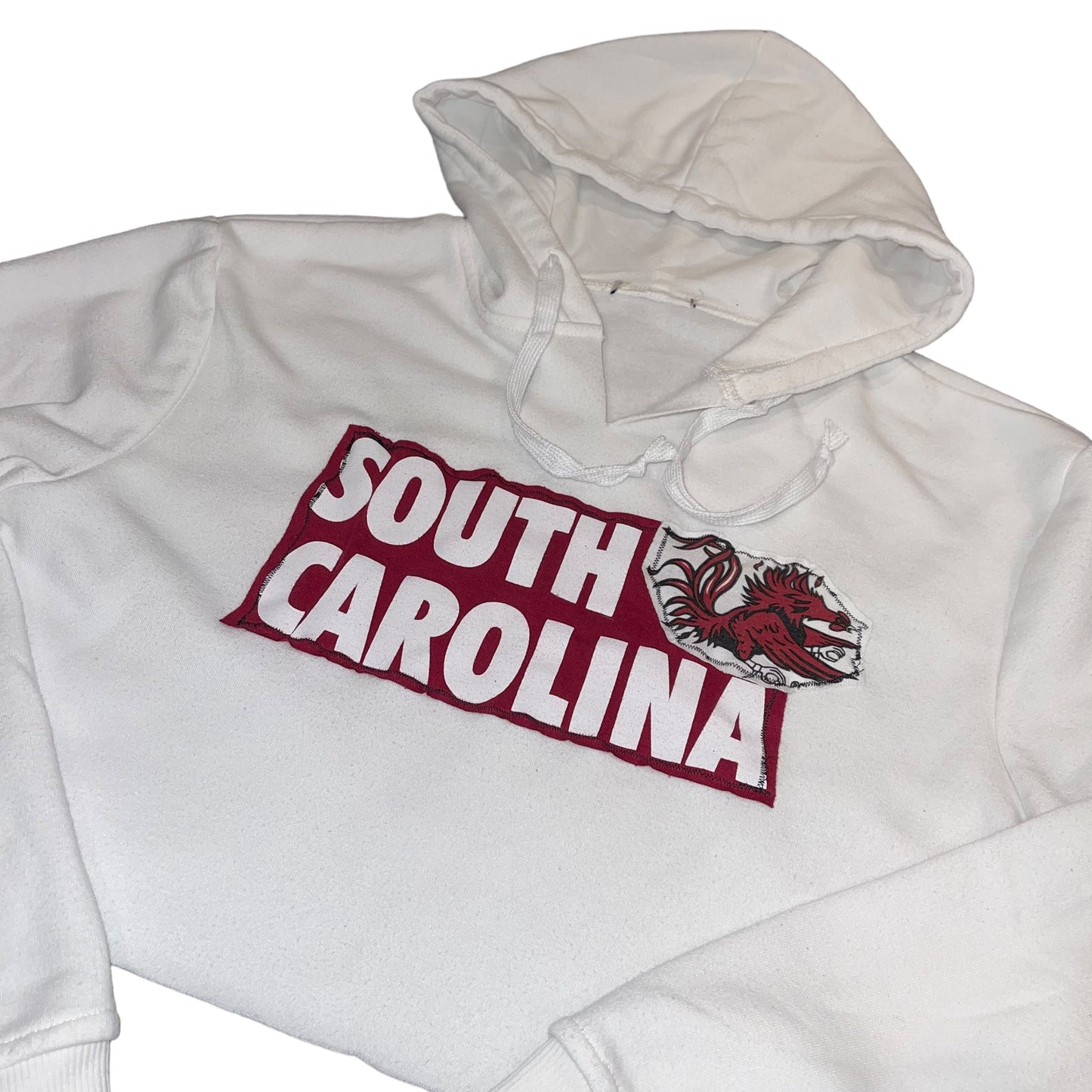 USC South Carolina Patchwork Cropped Hoodie (M)