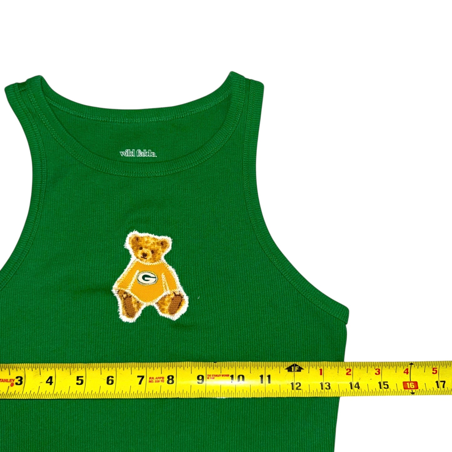 Green Bay Packers Upcycled Bear Tank (M)