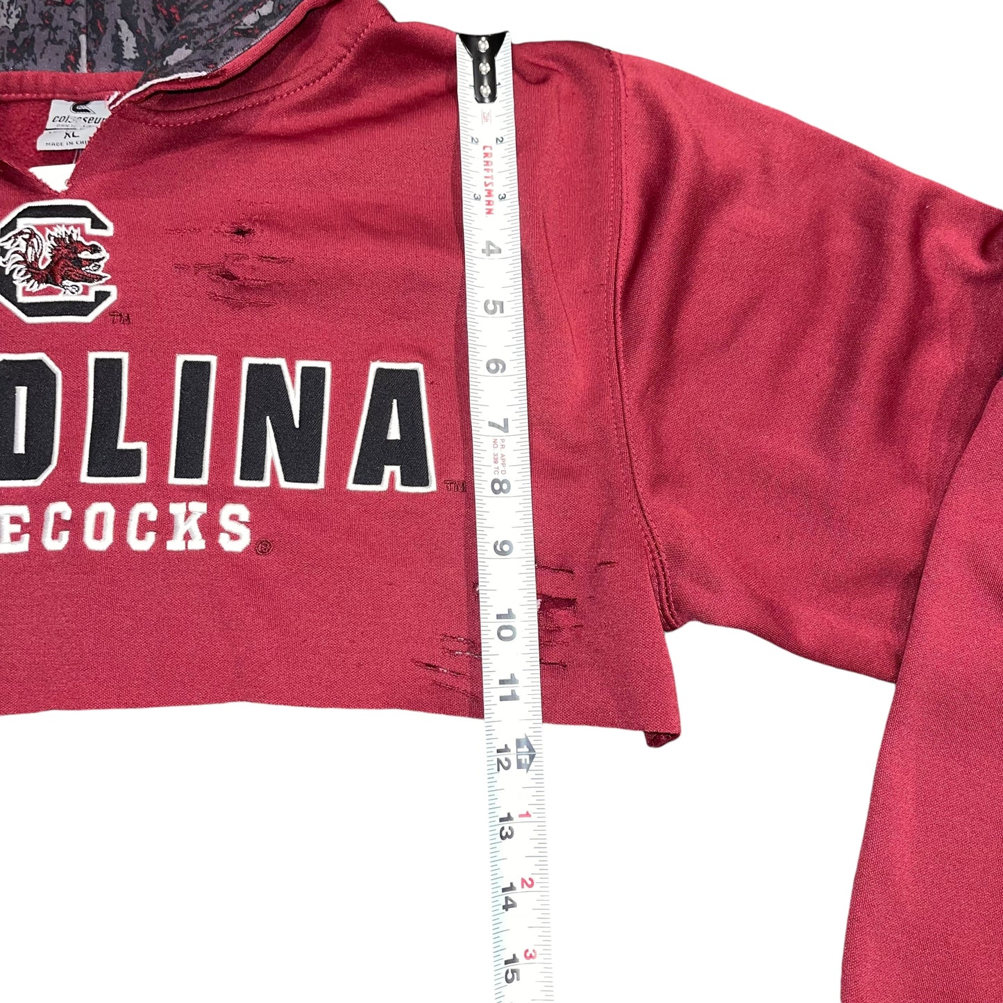 USC South Carolina Reworked Distressed Hoodie (YXL)