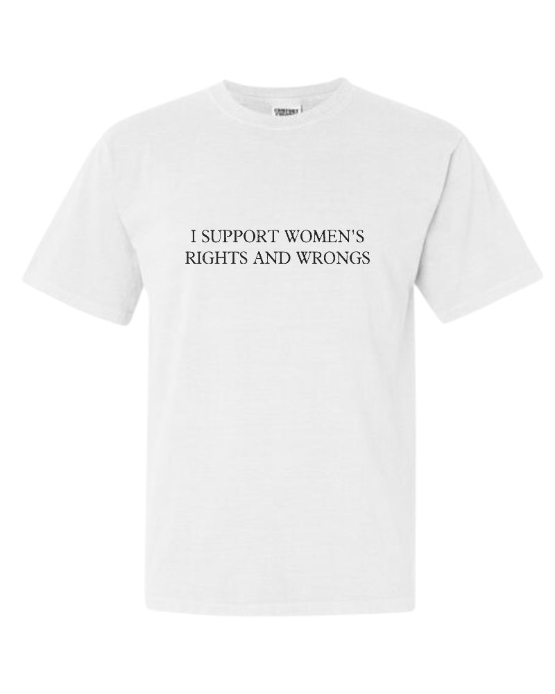 T-SHIRT BAR - Women’s Rights and Wrongs Custom Tee