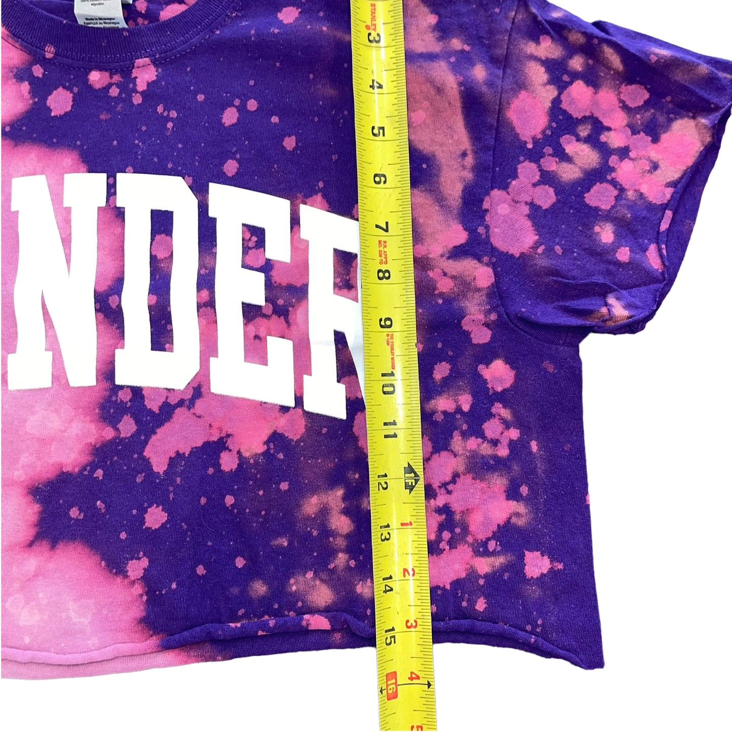 Lander Reworked Split Bleach Crop Top (M)