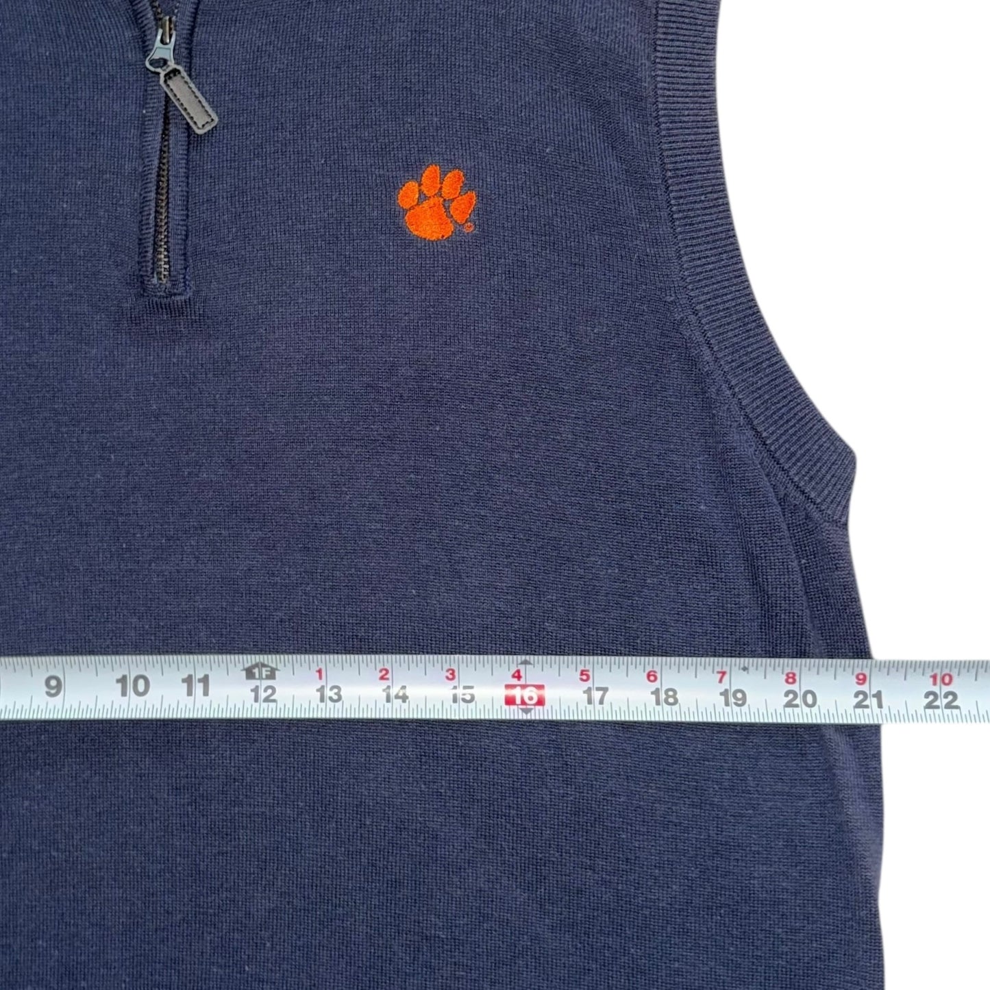 Clemson Quarter Zip Vest (M)
