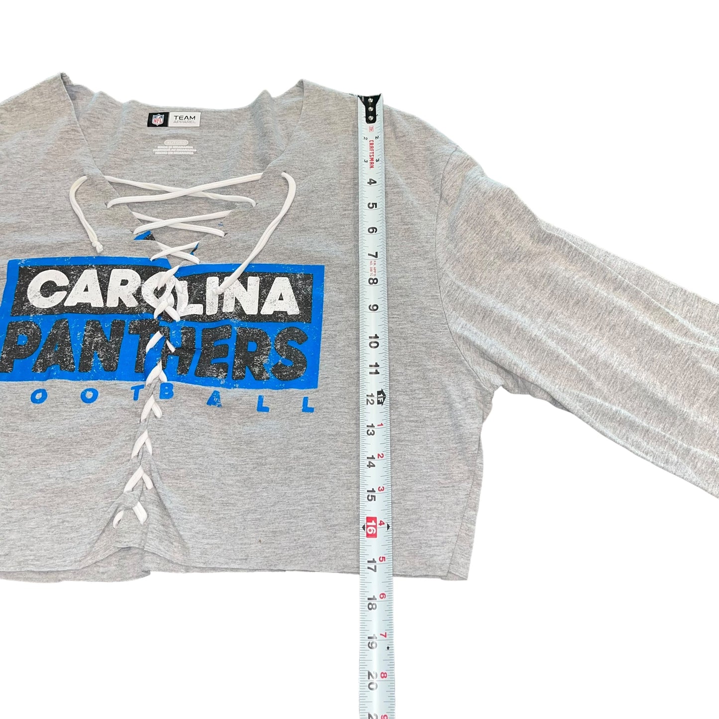 Carolina Panthers Long Sleeve Lace Up (XL)
