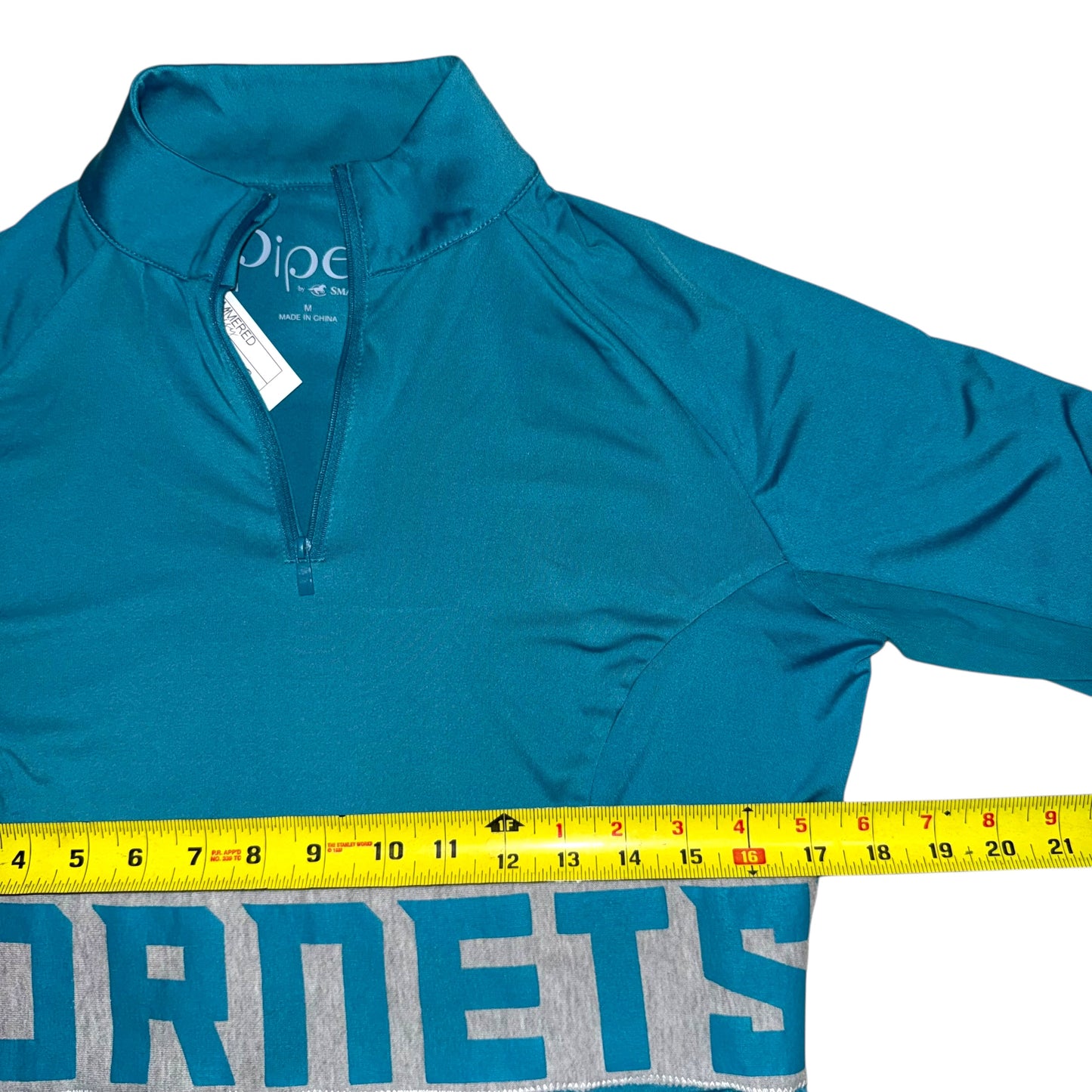 CLT - Charlotte Hornets Upcycled Zip Crop (M)
