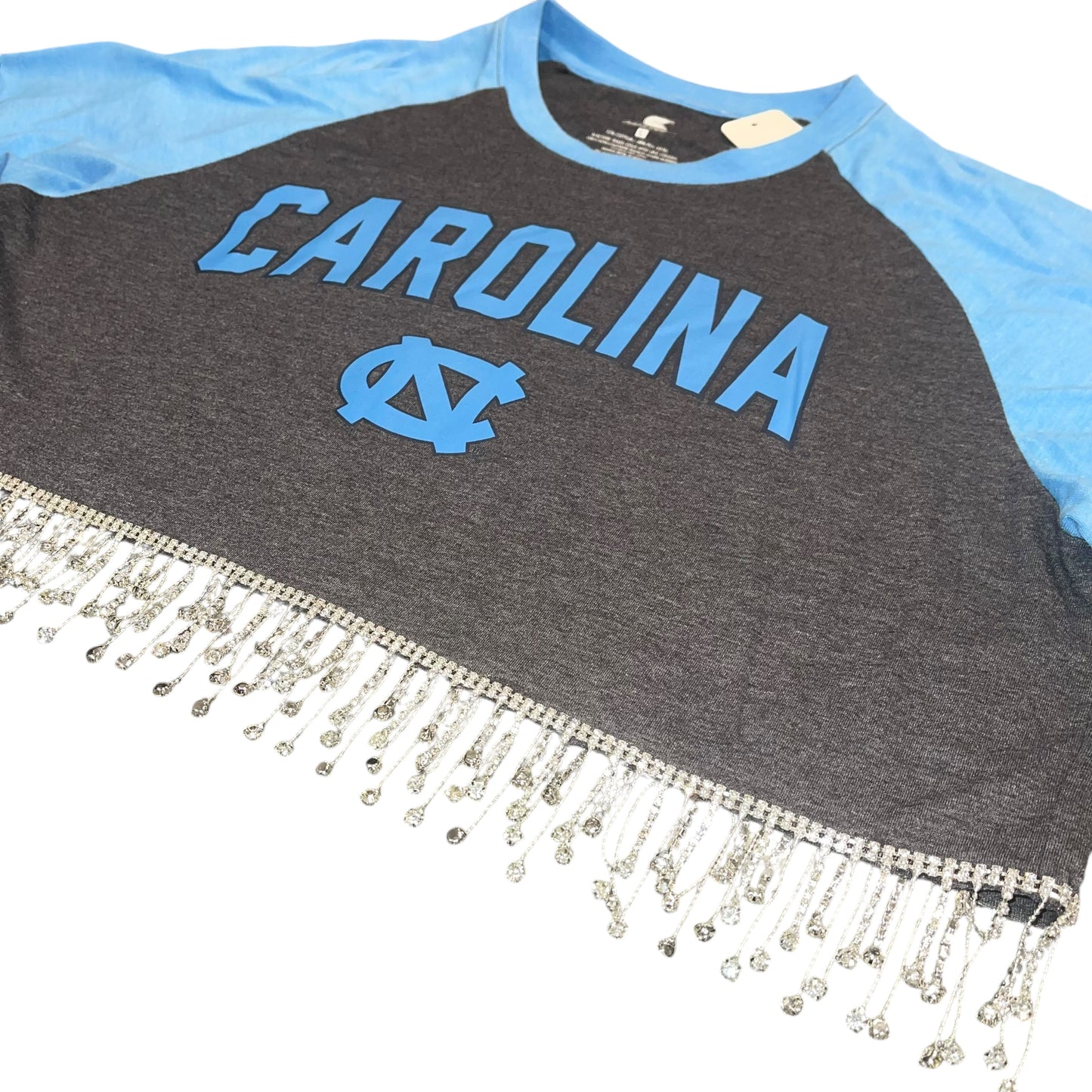 UNC North Carolina Rhinestone Crop (L)
