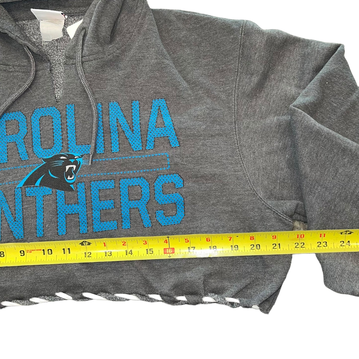 Carolina Panthers Lace Up Cropped Hoodie (M/L)
