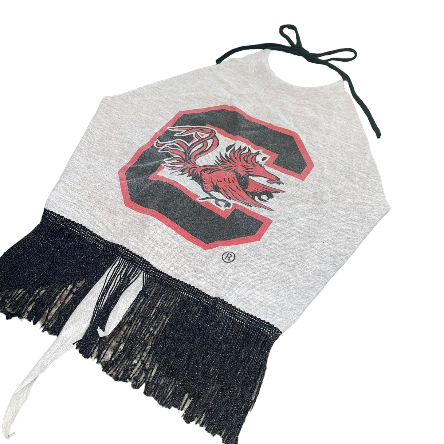 USC South Carolina Fringe Halter Top (OS)