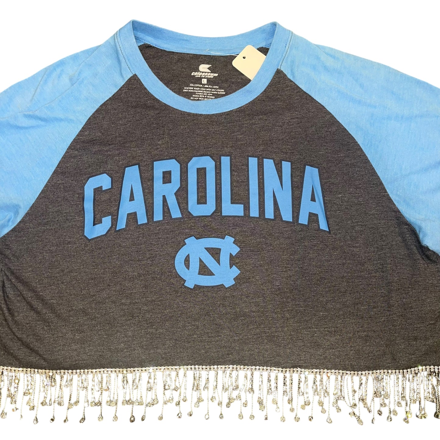 UNC North Carolina Rhinestone Crop (L)