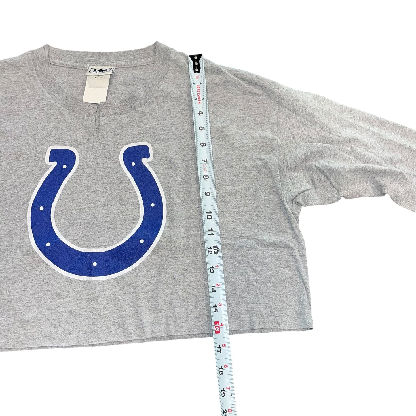 Indianapolis Colts Reworked Cropped Long Sleeve Tee (L/XL)