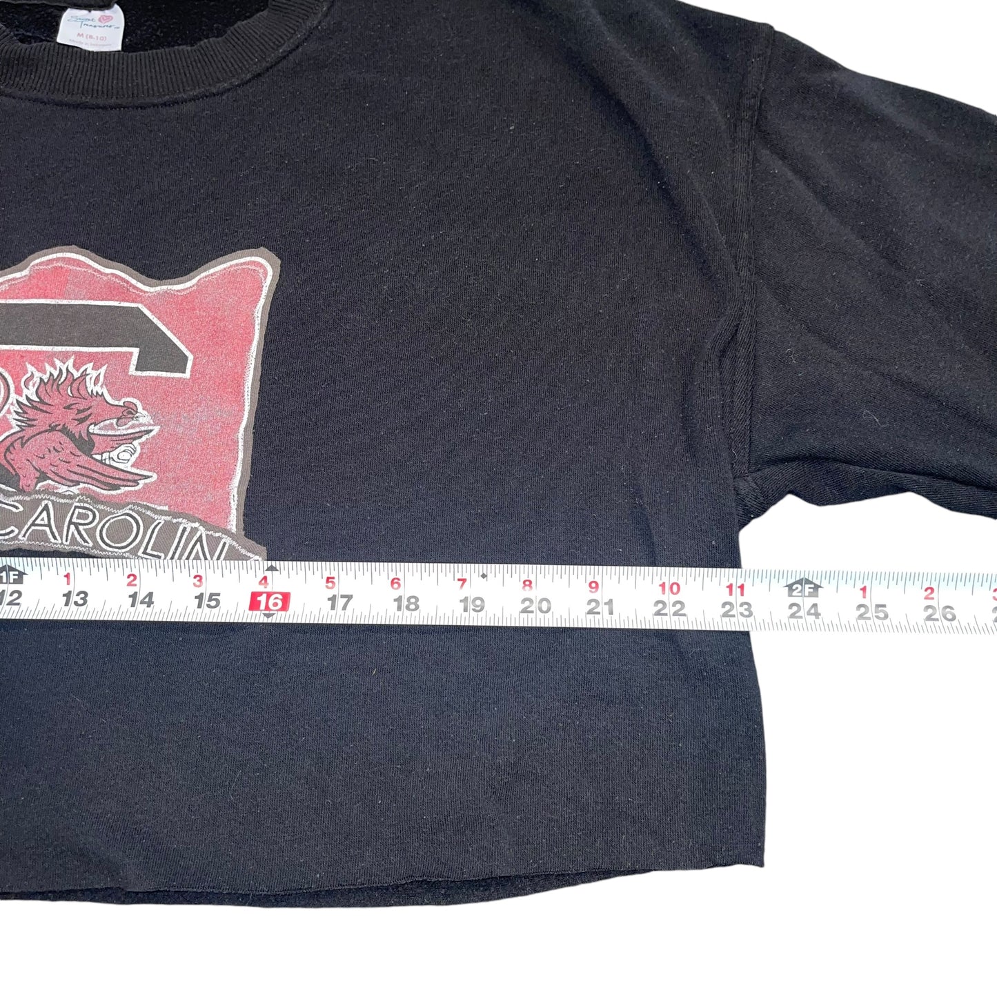 USC South Carolina Patchwork Cropped Crew (M)