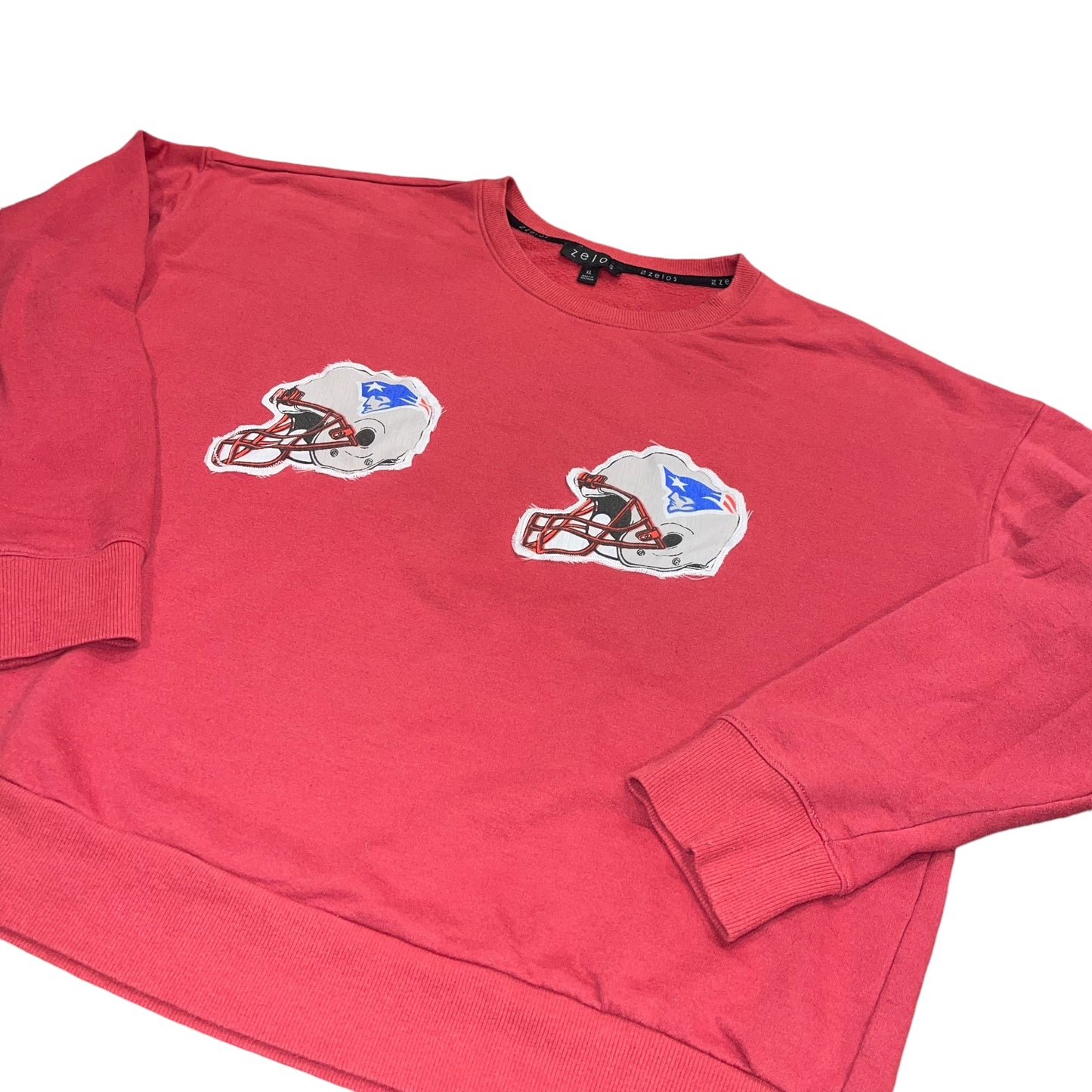 New England Patriots Patchwork Sweatshirt (XL)