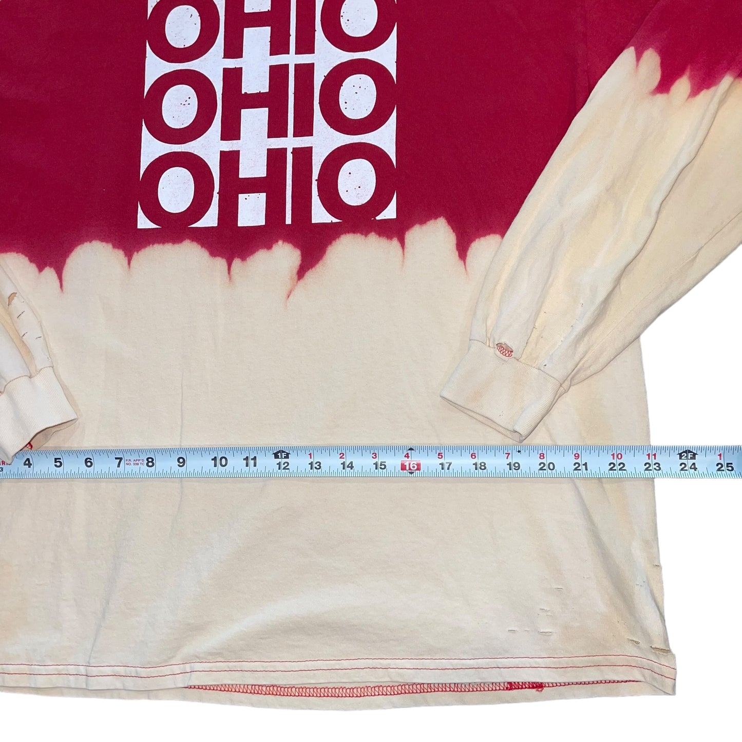Ohio State Bleach Dipped Distressed Tee (XL)