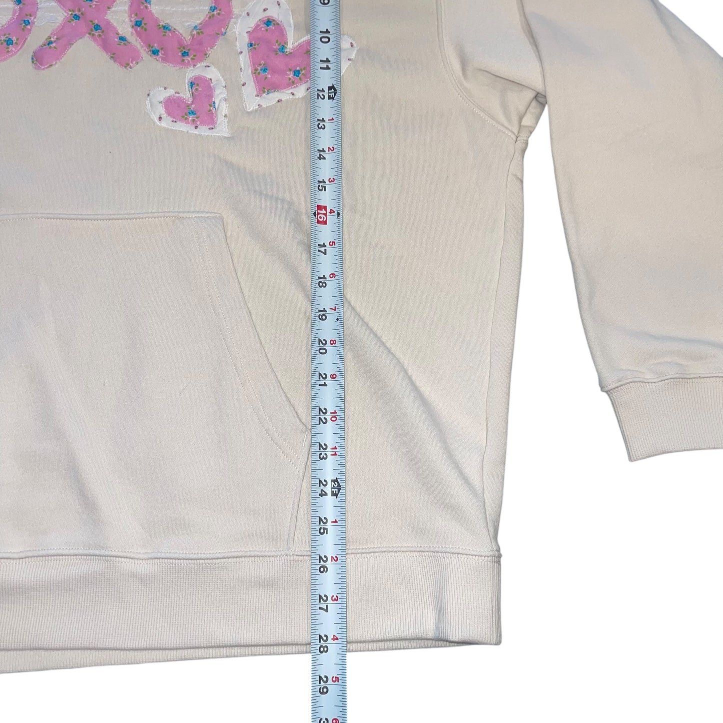 Valentines XOXO patchwork hoodie (2XL)